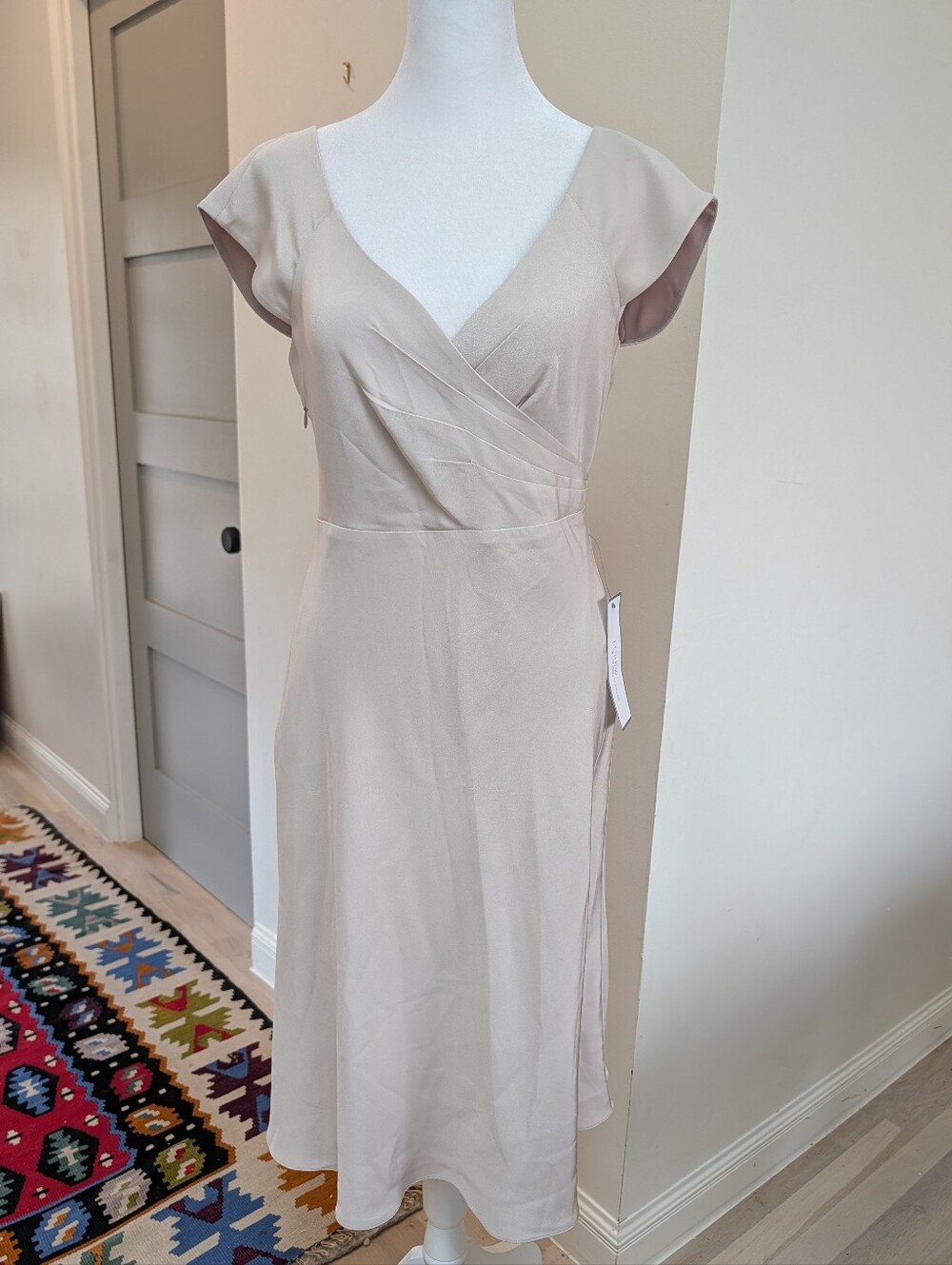 NWT J.Crew 100% Silk Special Occasion Dress/Gown | Size 4 | Blush Nude